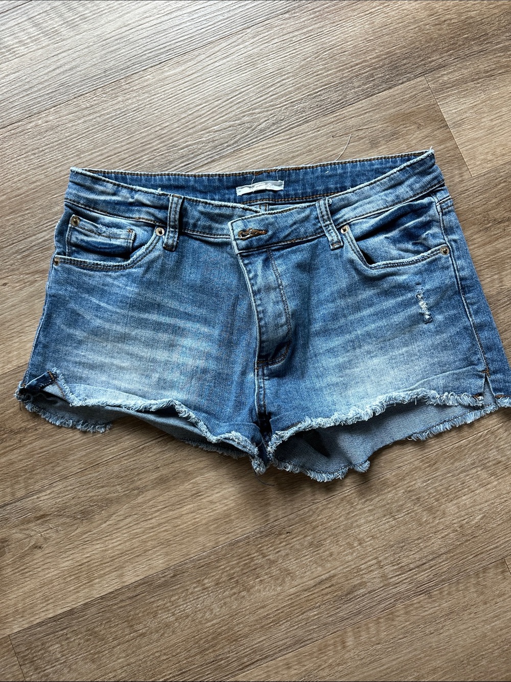 STS Blue Washed Blue Denim Cutoff Shorts